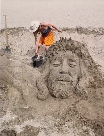 Иисус се появи на бургаския плаж
