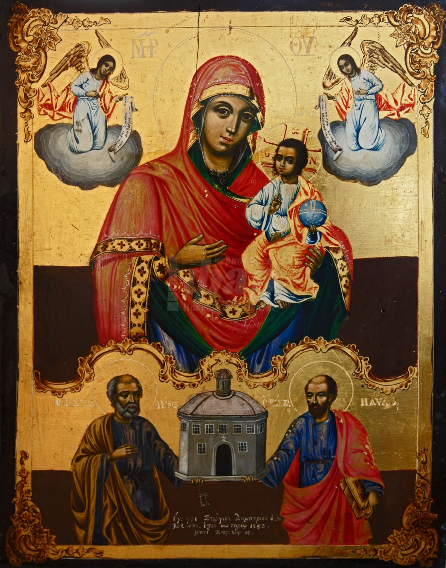 Икона на св. Богородица Одигитрия-обект на трафик, може да бъде разгледана в Бургаския музей