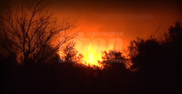 Извикана е помощ от Сливен и Ямбол за големия пожар в Бургаско 