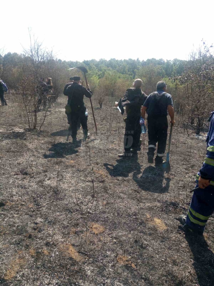 Военни гасят пожар край Голямо Буково