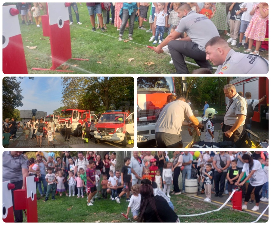 Демонстрациите на бургаските пожарникари събраха погледите на малки и големи (СНИМКИ+ВИДЕО)