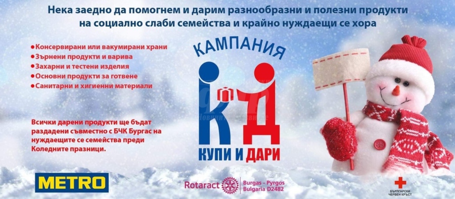 Пазарувай и помогни на нуждаещи се: Кампанията „Купи и дари“ ще се проведе на 16 и 17 декември