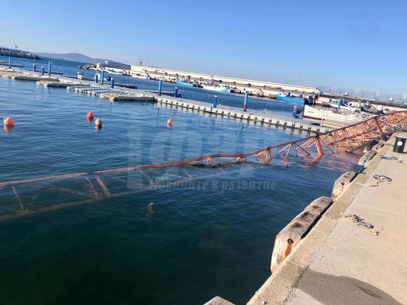  Коя е причината за падналия кран в Поморие