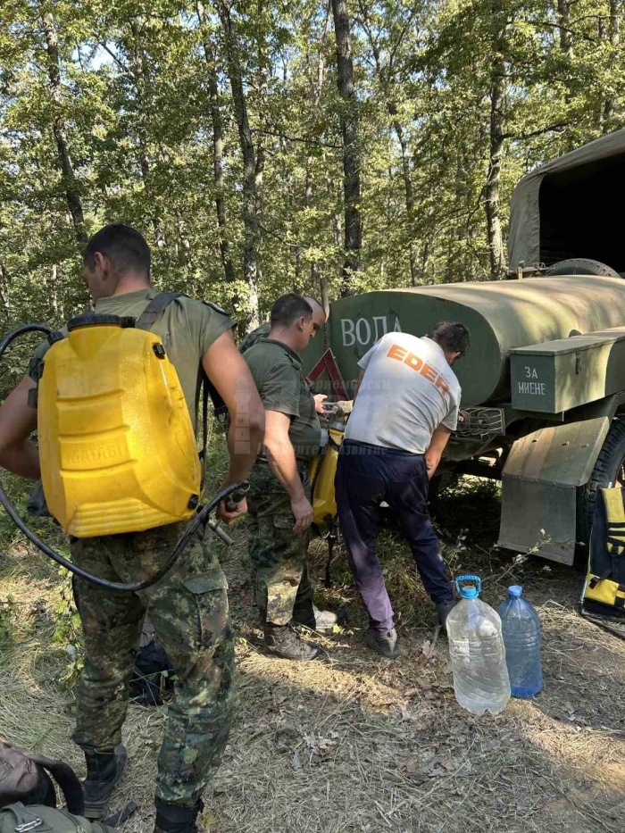 И днес военни помагат с пожара в Сунгурларско
